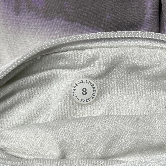 Lululemon 8 Pace Rival Mid Rise Skort Skirt Transverse Lilac Multi Tennis Golf - Picture 9 of 10